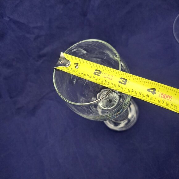 Vintage Twisted Stem Clear Glass Water Goblet - Picture 3 of 15